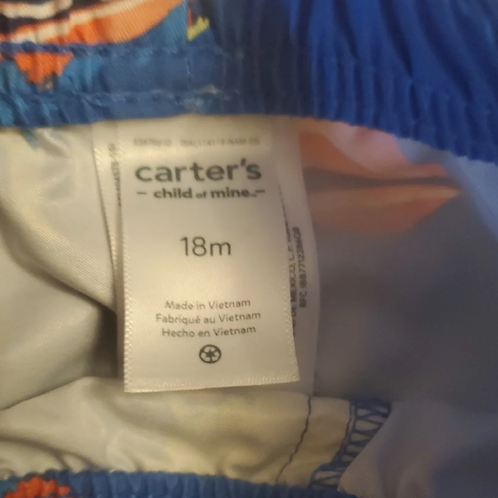5 For $25 Carter's Dinosaur Print Swim Shorts Boys Size‎ 18 Months